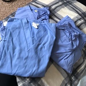 Seal blue scrub tops + pants